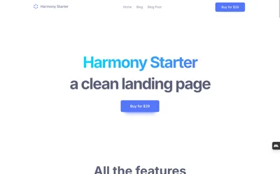 Harmony Tailwind HTML Starter