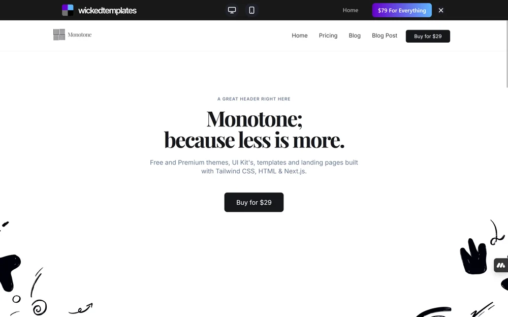 Monotone Starter Template