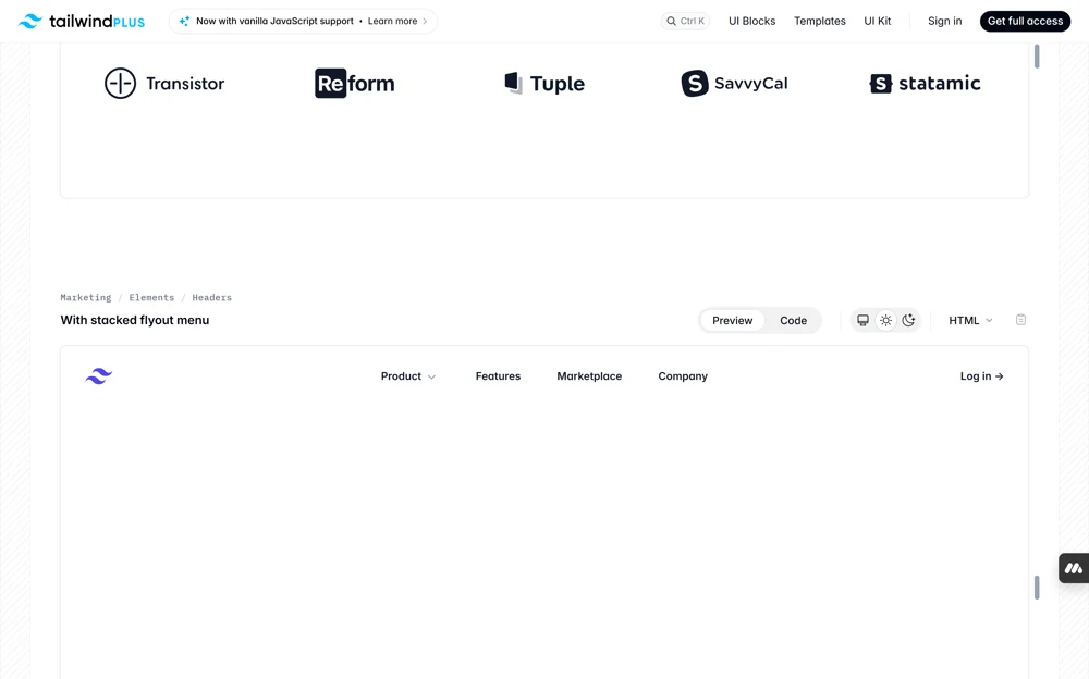 Tailwind UI - Components