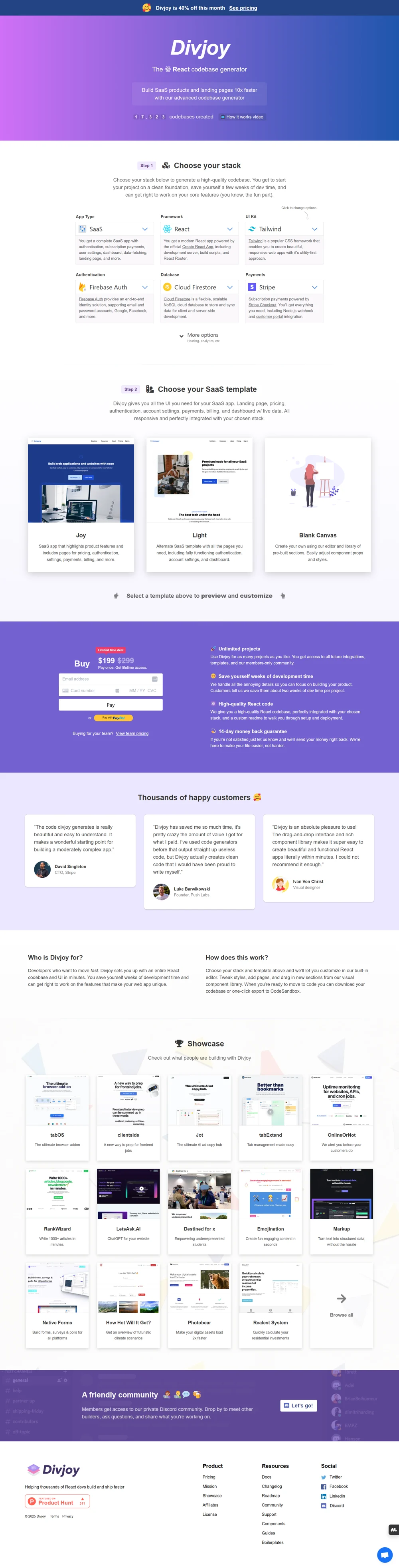 Divjoy React Boilerplate Generator