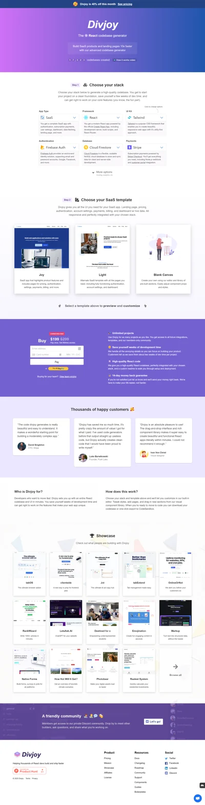 Divjoy React Boilerplate Generator