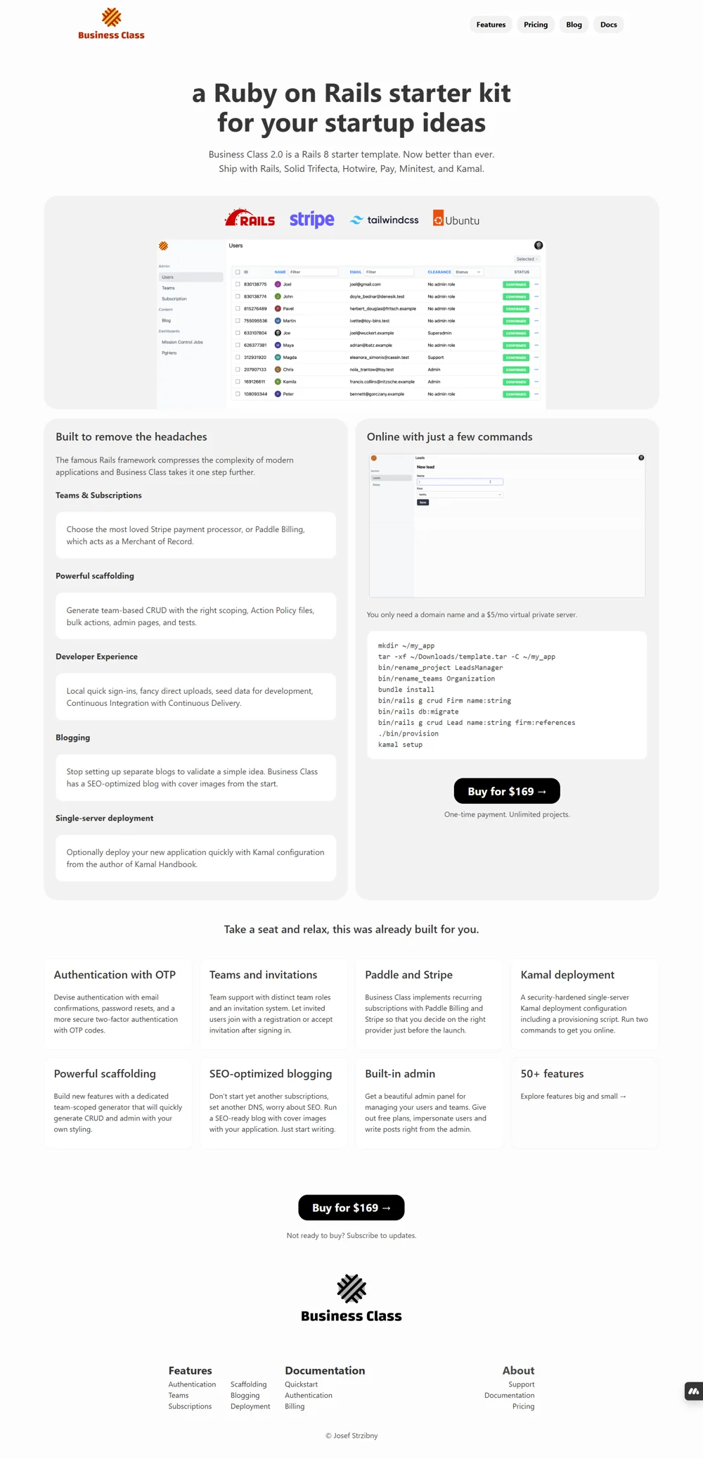 Business Class Ruby On Rails Fullstack Boilerplate