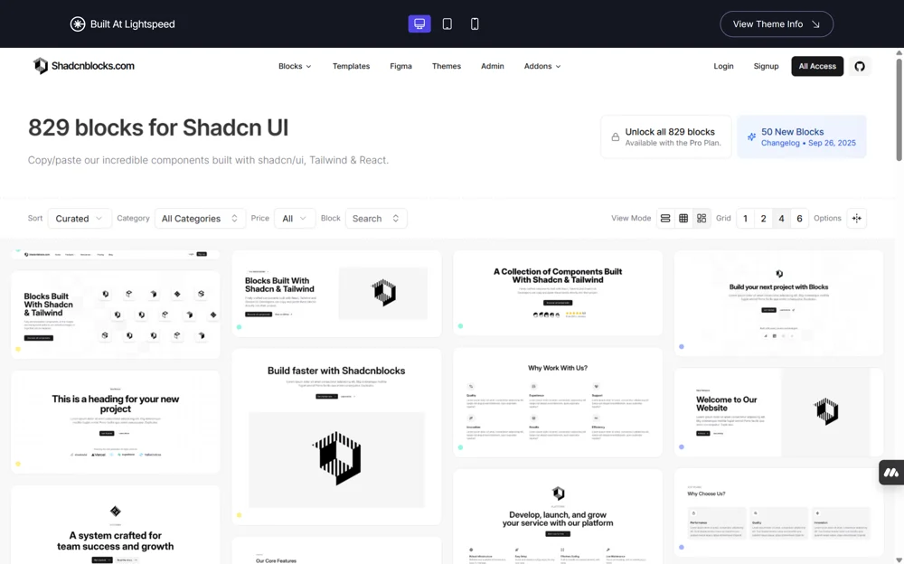 Shadcnblocks.com - 200+ Pro Shadcn Blocks