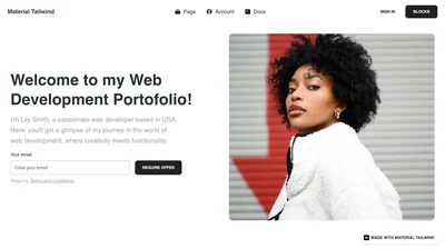 NextJS Tailwind Portfolio Page